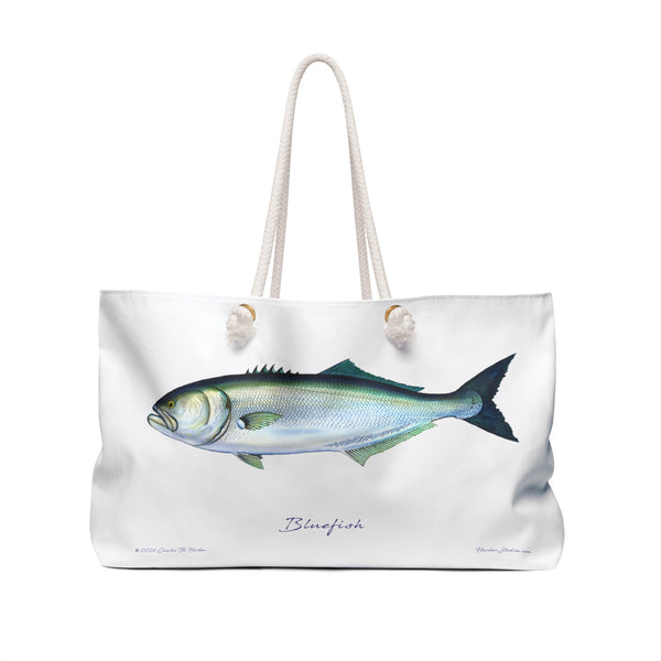 Bluefish Weekender Bag, Great Gift for Fishing Fans, Beach or Boat Tote