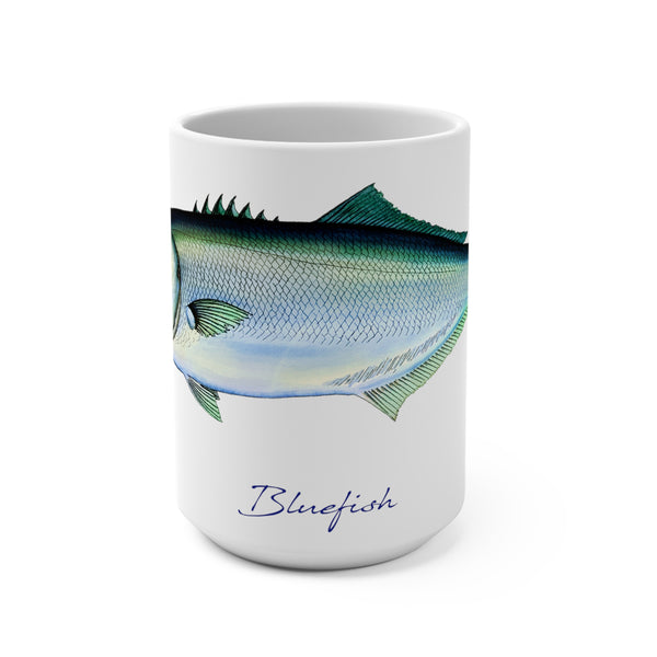 Bluefish Fish Art Coffee Mug 15oz Great Gift for Fishermen and Fishing Fans