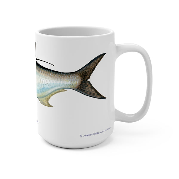 Tarpon Fish Art Coffee Mug 15oz Great Gift for Fishermen and Fishing Fans