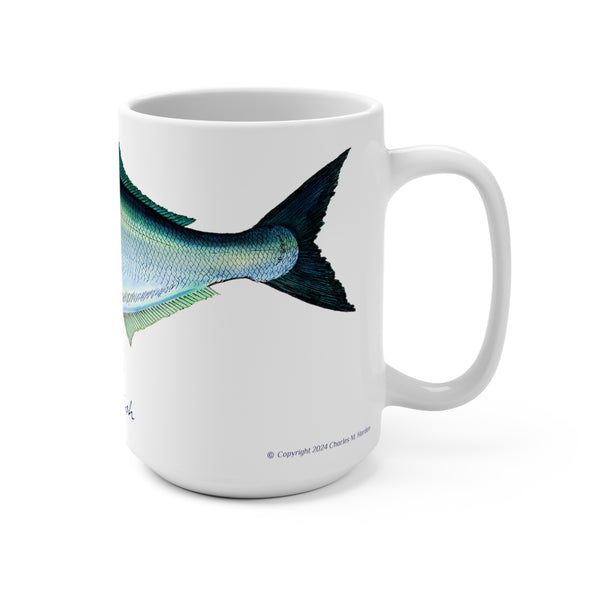 Bluefish Fish Art Coffee Mug 15oz Great Gift for Fishermen and Fishing Fans