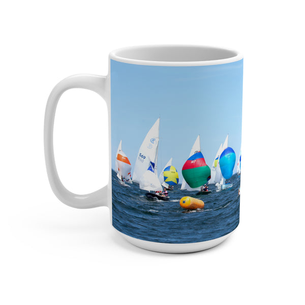 Sailboat Race Spinnaker Run Sailing Coffee Mug 15oz