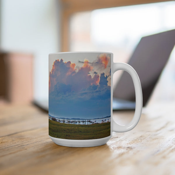 Barnstable Yacht Club Sunset Marsh Scene 15oz Coffee Mug
