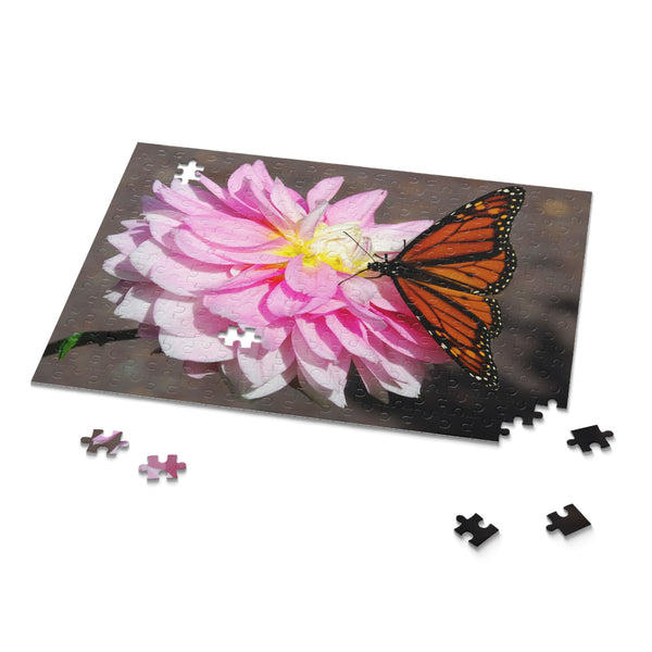 Monarch on Dahlia Puzzle (120, 252, 500-Piece)