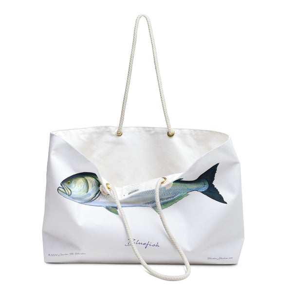Bluefish Weekender Bag, Great Gift for Fishing Fans, Beach or Boat Tote