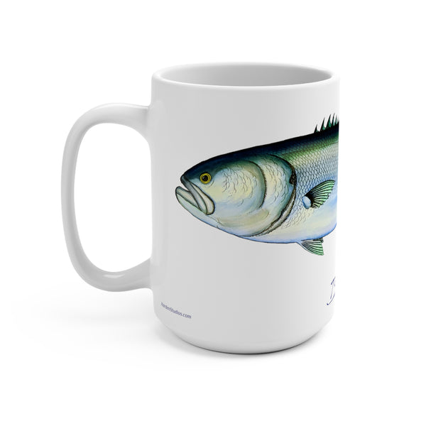 Bluefish Fish Art Coffee Mug 15oz Great Gift for Fishermen and Fishing Fans