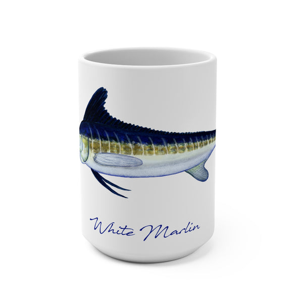 White Marlin Fishing Coffee Mug 15oz