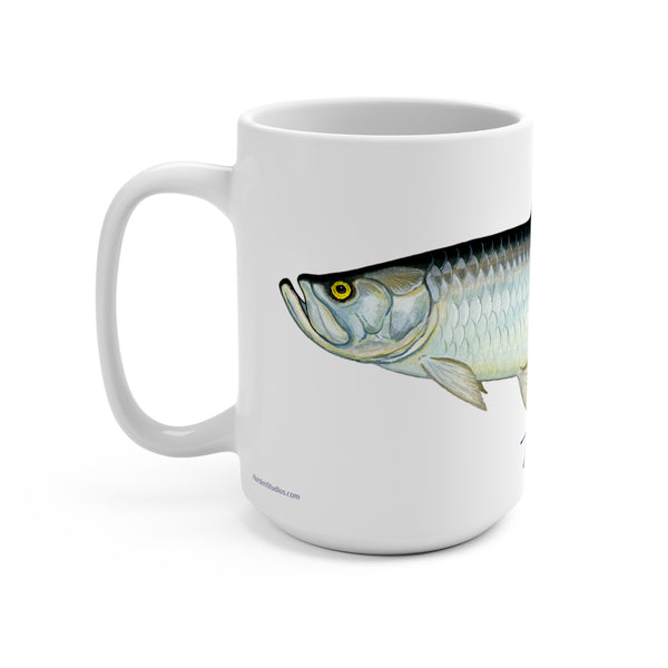 Tarpon Fish Art Coffee Mug 15oz Great Gift for Fishermen and Fishing Fans