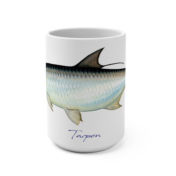 Tarpon Fish Art Coffee Mug 15oz Great Gift for Fishermen and Fishing Fans