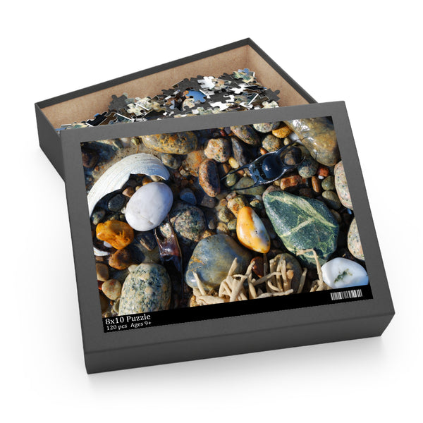 Seashore Puzzle (120, 252, 500-Piece) Shells and Beach Stones