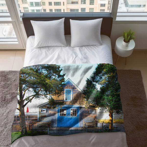 Barnstable Yacht Club Clubhouse Velveteen Plush Blanket