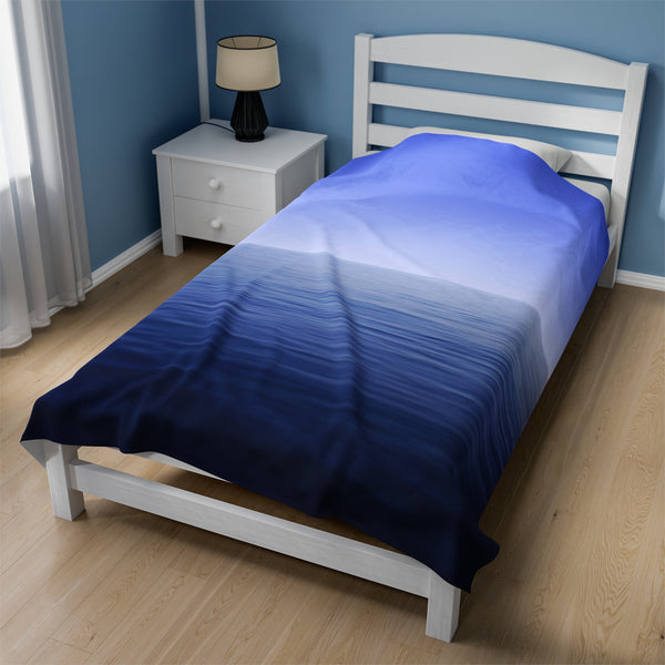 The Blue Ocean Velveteen Plush Blanket