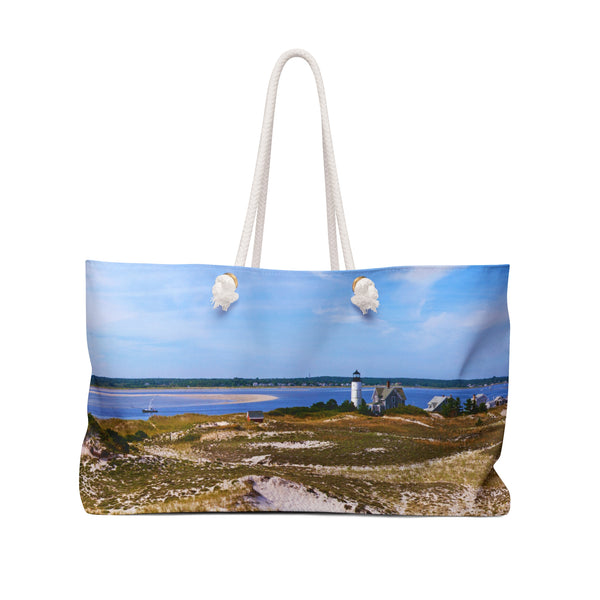 Sandy Neck Lighthouse Weekender Tote Bag, Barnstable Harbor