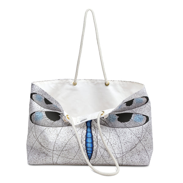 Blue Dragonfly Odonata Weekender Tote Bag featuring 12-Spotted Skimmer