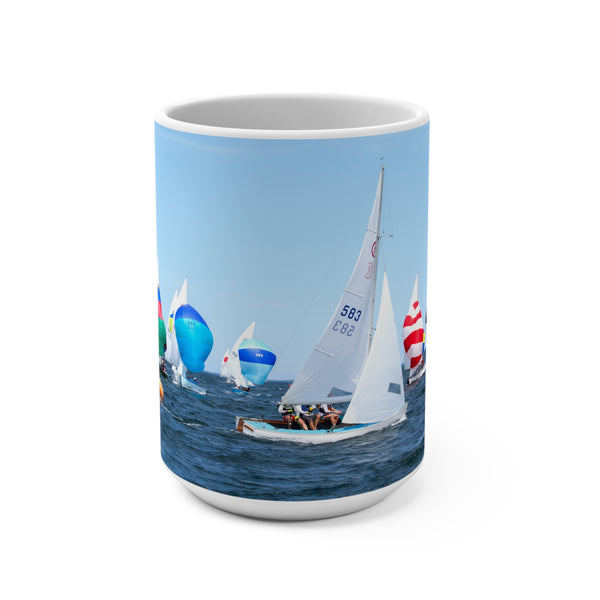 Sailboat Race Spinnaker Run Sailing Coffee Mug 15oz