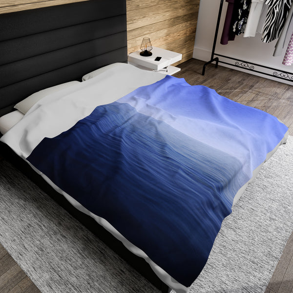 The Blue Ocean Velveteen Plush Blanket