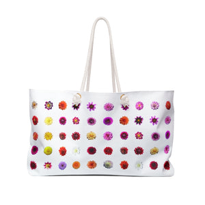 Dahlias Flower Collection Weekender Beach Bag