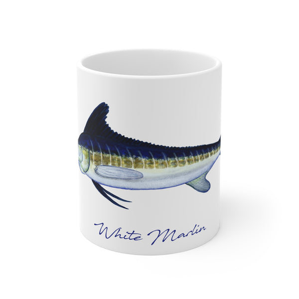 White Marlin Fishing Coffee Mug 11oz