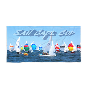 Sail Cape Cod Beach Towel Spinnaker Run Race to Mark Sailing Yacht Club