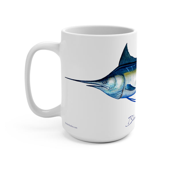 Blue Marlin Fish Art Coffee Mug 15oz Great Gift for Fishermen and Fishing Fans