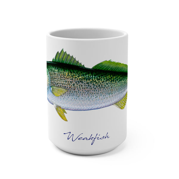 Weakfish Fish Art Coffee Mug 15oz Great Gift for Fishermen and Fishing Fans