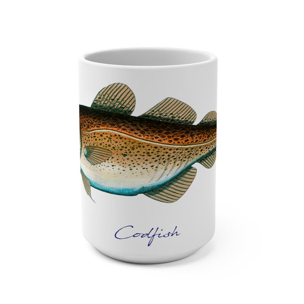 Codfish Fish Art Coffee Mug 15oz Great Gift for Fishermen and Fishing Fans