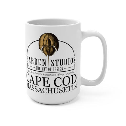 Cape Cod Harden Studios Logo Mug Version 2 15oz Horseshoe Crab Art and Design