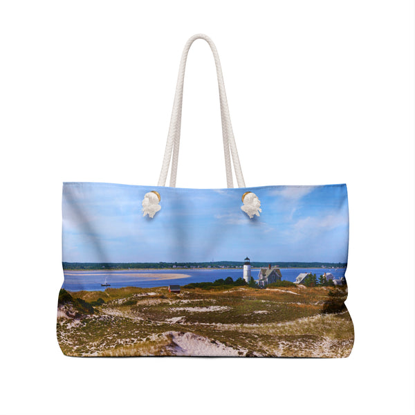 Sandy Neck Lighthouse Weekender Tote Bag, Barnstable Harbor