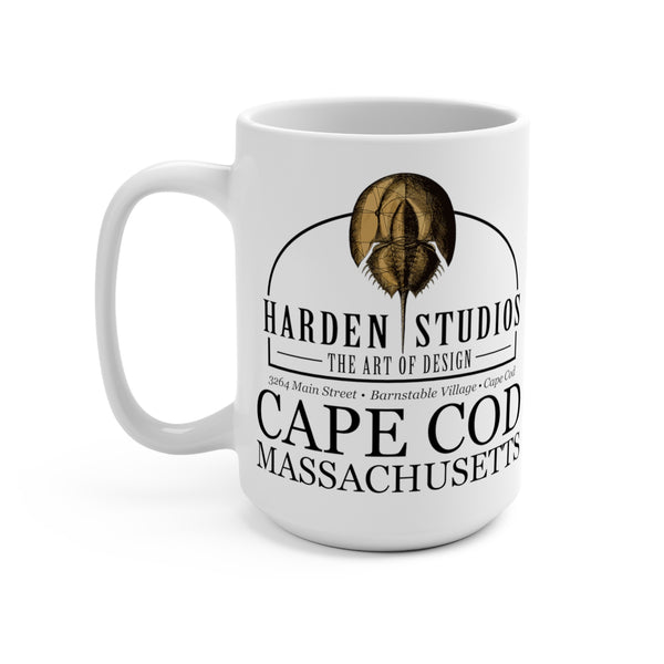 Cape Cod Harden Studios Logo Mug Version 2 15oz Horseshoe Crab Art and Design