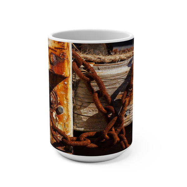 BYC Swim Dock Rusty Chains and Driftwood 15oz Mug