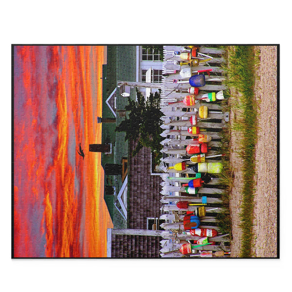 Beach Houses Sunset Puzzle (120, 252, 500-Piece)