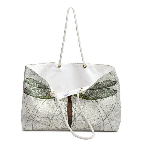 Ruby Meadowhawk Dragonfly Weekender Tote Bag Sympetrum Rubicundulum Odonata Vintage-Style