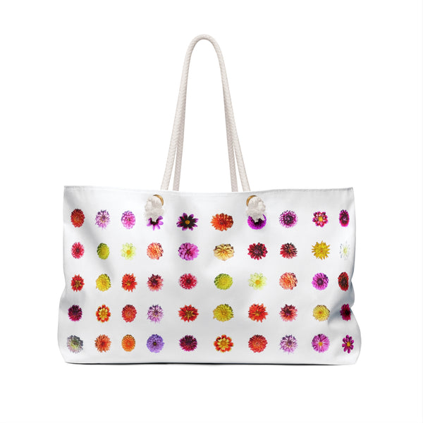 Dahlias Flower Collection Weekender Beach Bag