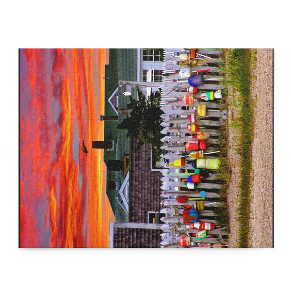 Beach Houses Sunset Puzzle (120, 252, 500-Piece)