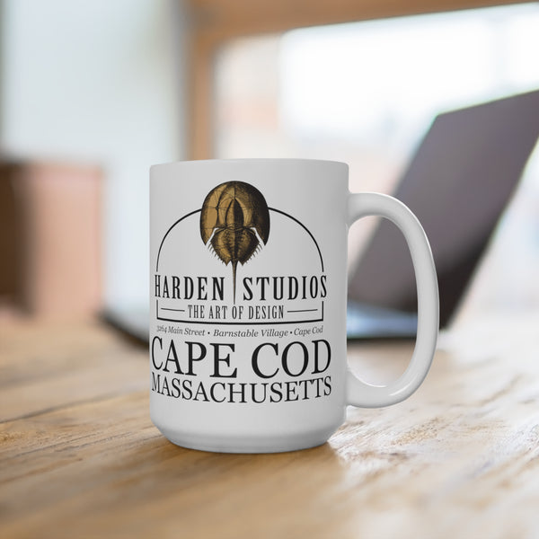 Cape Cod Harden Studios Logo Mug Version 2 15oz Horseshoe Crab Art and Design