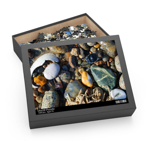 Seashore Puzzle (120, 252, 500-Piece) Shells and Beach Stones