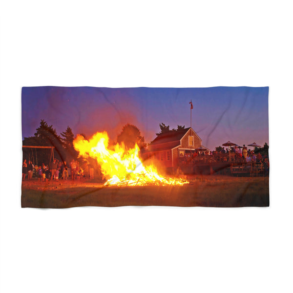 Summer Bonfire Beach Towel 4th of July Picnic BYC Barnstable Yacht Club Party