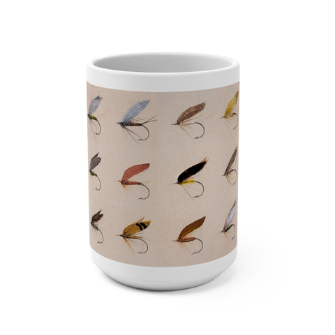 Artisan Fly Fishing Mug - 15oz Vintage -Style Coffee Mug for Fly Fishing Enthusiasts