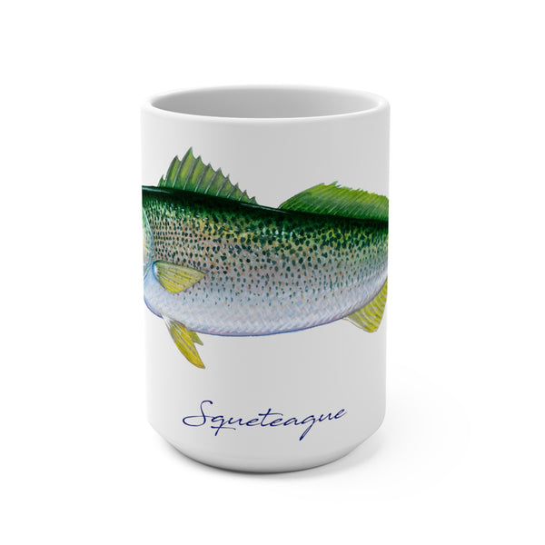 Squeteague Fish Art Coffee Mug 15oz Great Gift For Fishermen and Fishing Fans