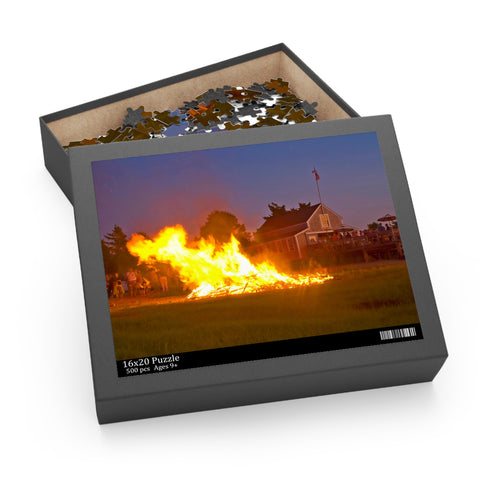 BYC Bonfire Puzzle (120, 252, 500-Piece) 4th of July at Barnstable Yacht Club