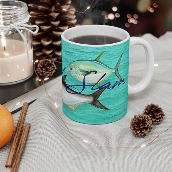 Grand Slam Fishing Coffee Mug 11oz Tarpon Permit Bonefish Fly Fish