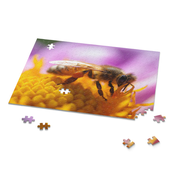 Honeybee Puzzle (120, 252, 500-Piece) Dahlia Flower