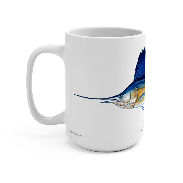 Sailfish Fish Art Coffee Mug 15oz Great Gift for Fishermen and Fishing Fans