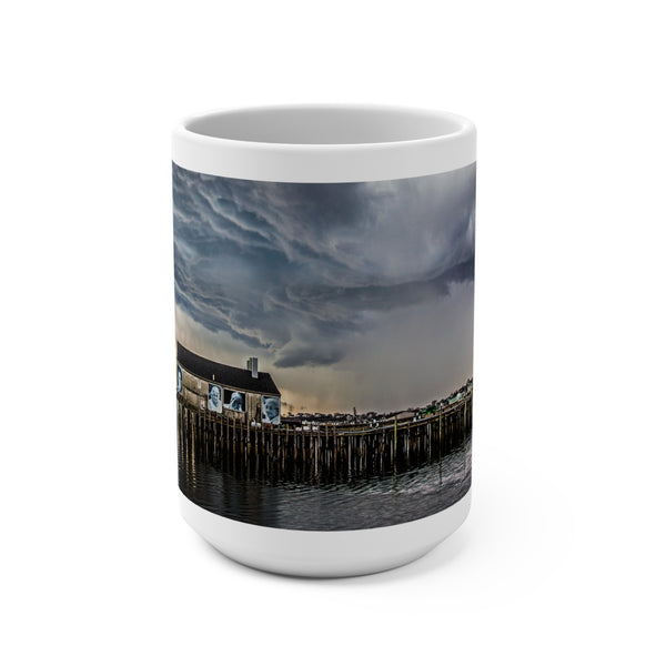 Crazy Storm Over MacMillan Wharf Provincetown Scenic 15oz Mug