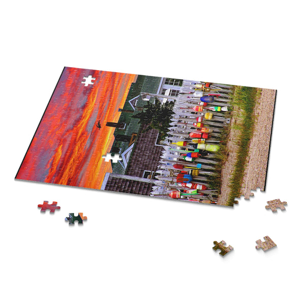 Beach Houses Sunset Puzzle (120, 252, 500-Piece)