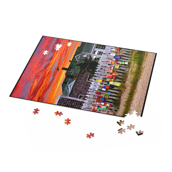 Beach Houses Sunset Puzzle (120, 252, 500-Piece)