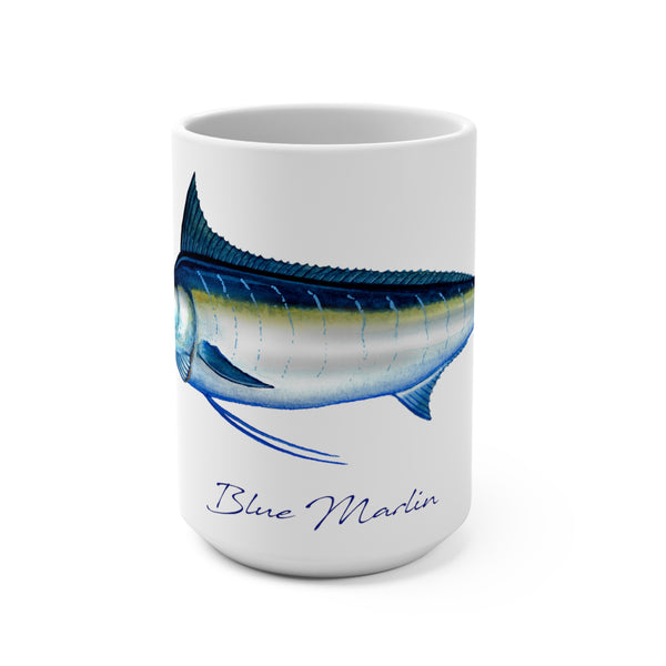 Blue Marlin Fish Art Coffee Mug 15oz Great Gift for Fishermen and Fishing Fans