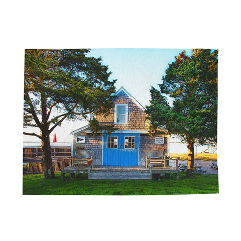 Barnstable Yacht Club Clubhouse Velveteen Plush Blanket