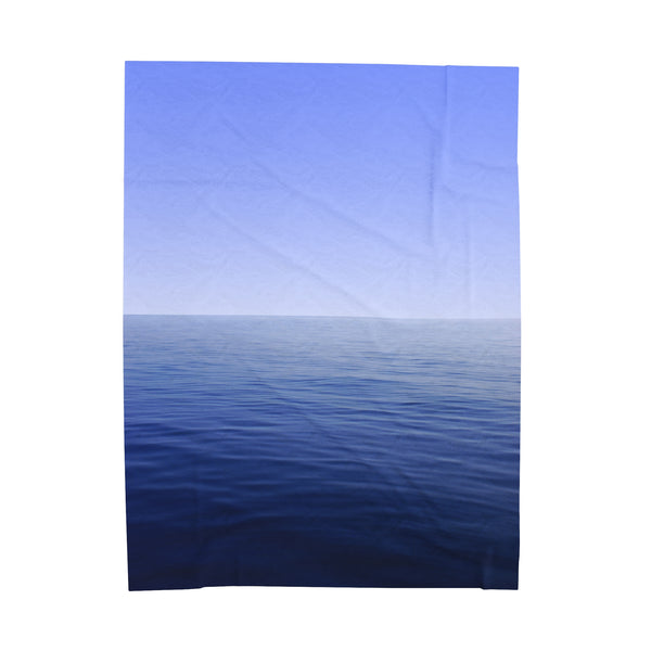 The Blue Ocean Velveteen Plush Blanket