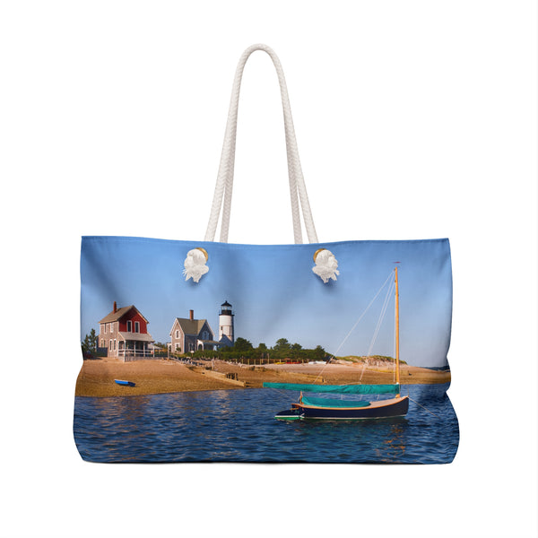 Sandy Neck Lighthouse Weekender Beach Tote Bag