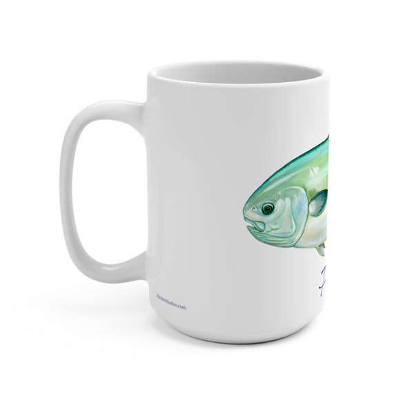 Permit Fish Art Coffee Mug 15oz Great Gift for Fishermen and Fishing Fans